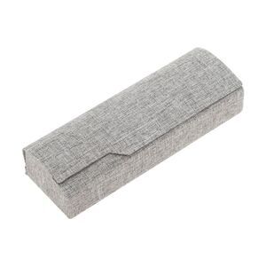 Faux Linen Eyeglasses Case Portable Eyeglasses Storage Gray